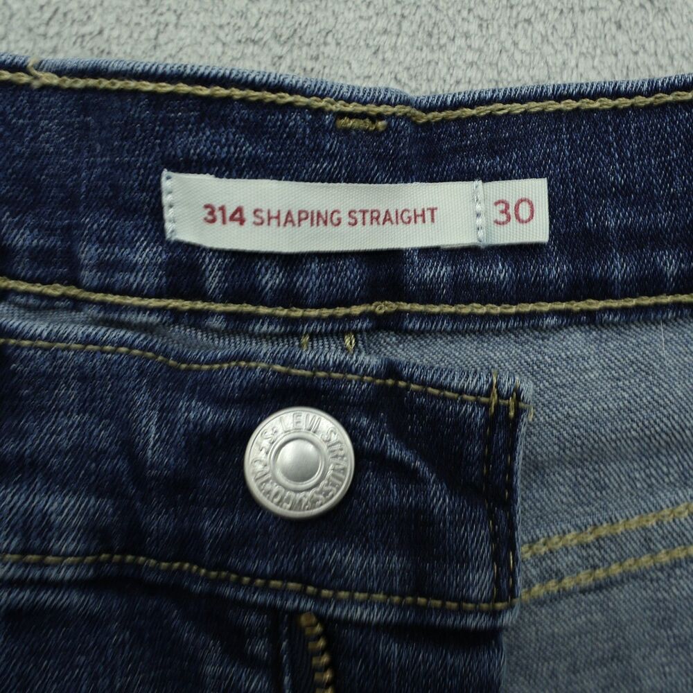 Levi's 314 Jeans Women's Size 30 Mid-Rise Shaping Straight Denim 29.5" Inseam - Picture 10 of 16